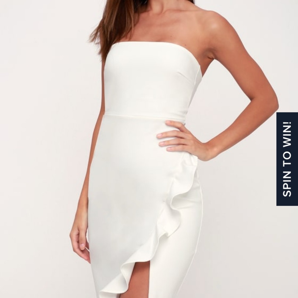 White Strapless Dress NEVER WORN